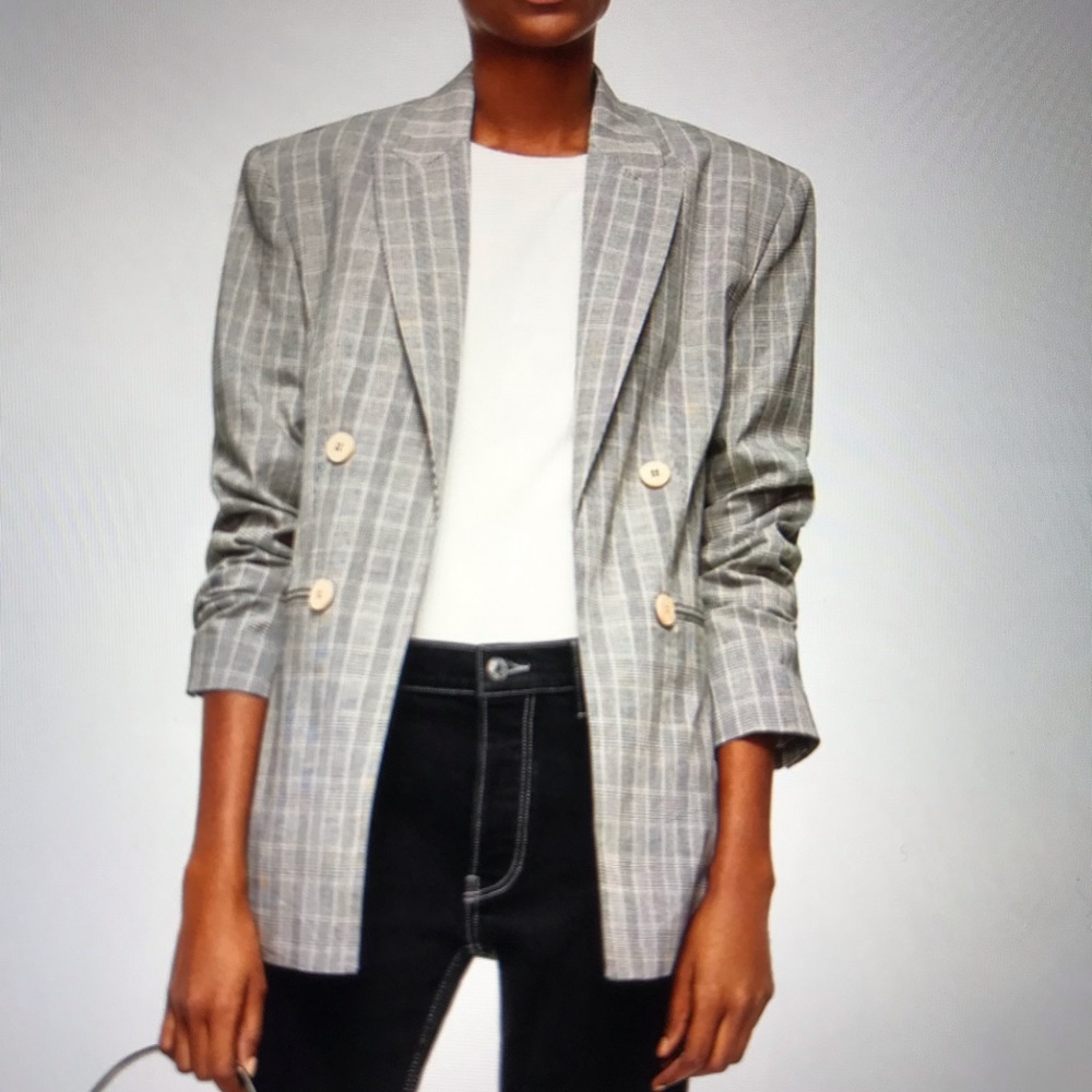 Mango Checked Structure Blazer - image 2